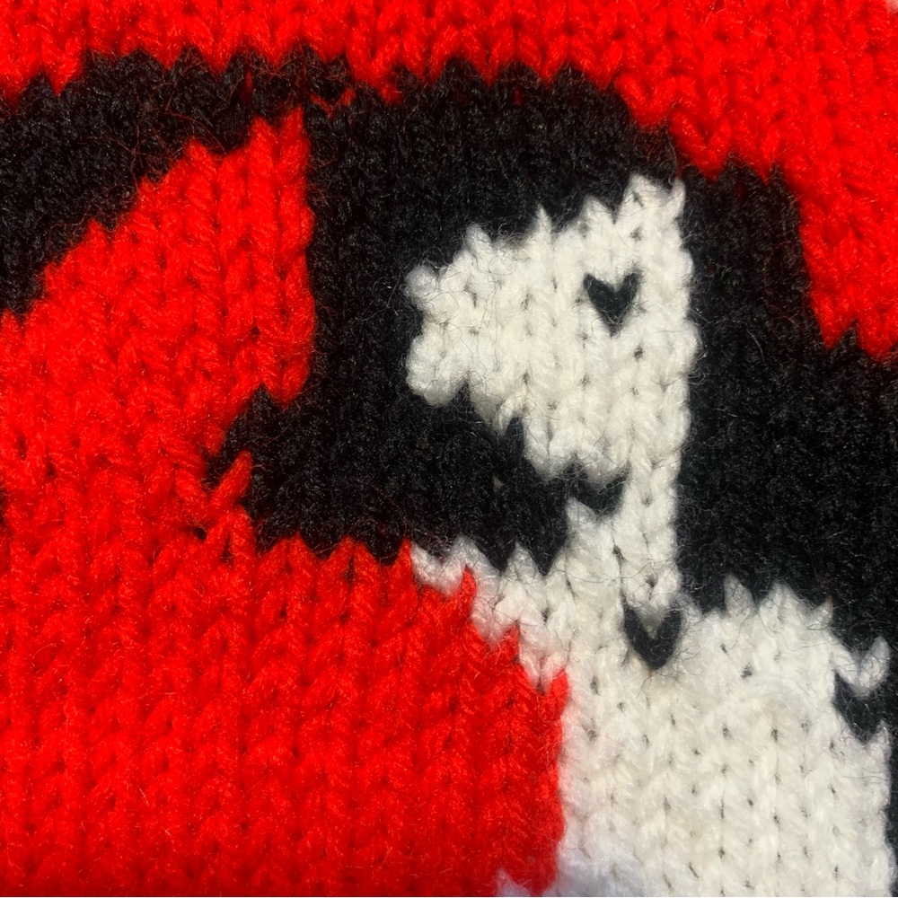 Vintage Handmade Red Penguin Knit Sweater - Picture 13 of 17